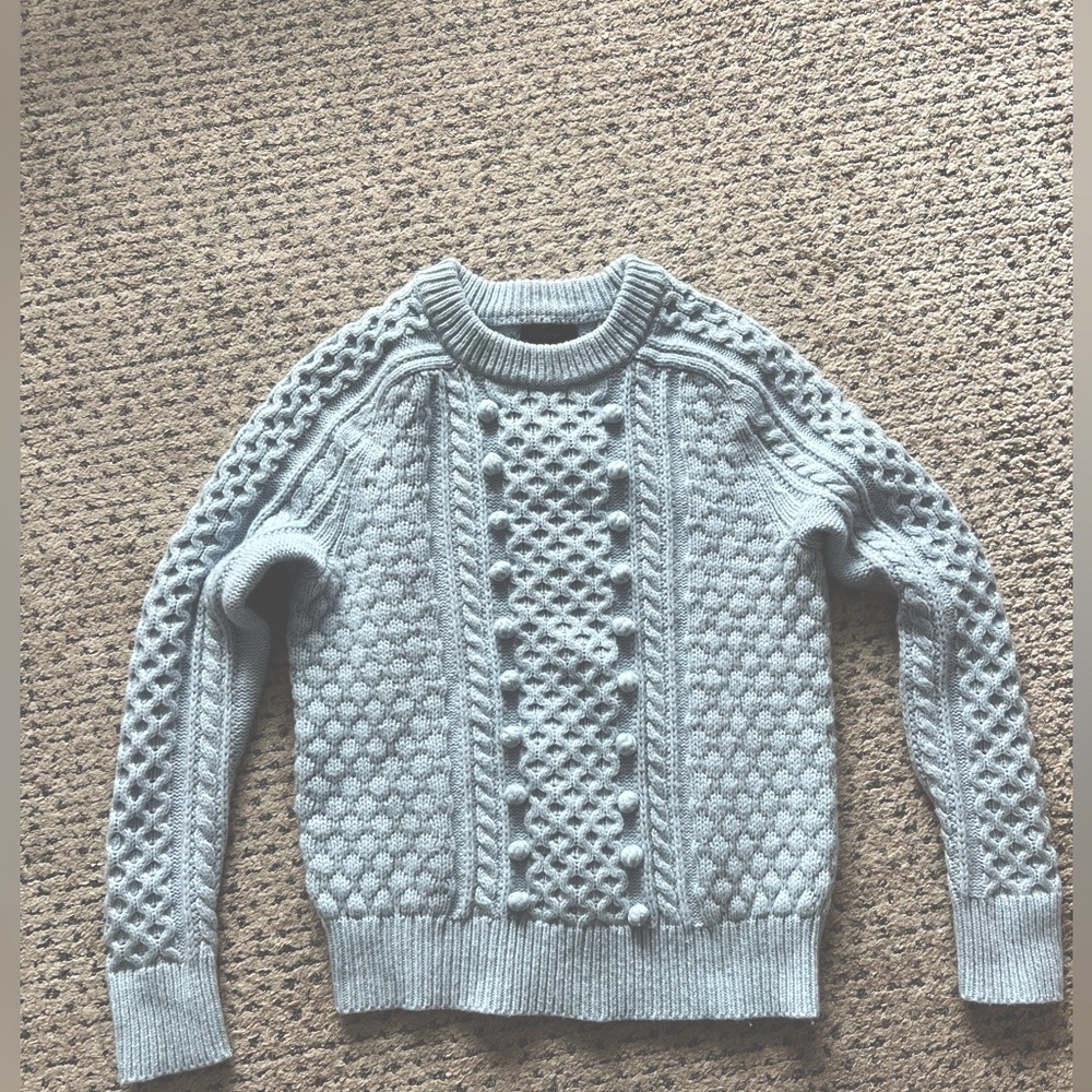 Light blue chunky wool sweater - J. Crew